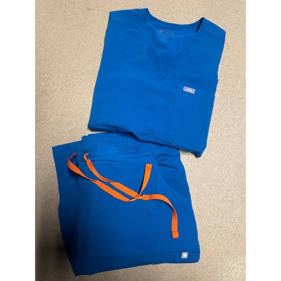 Figs Pants - FIGS Royal Blue Scrubs Set Top S & Pants Women's Size M $120
